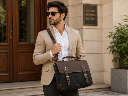 Canvas messenger bag men - canvas,