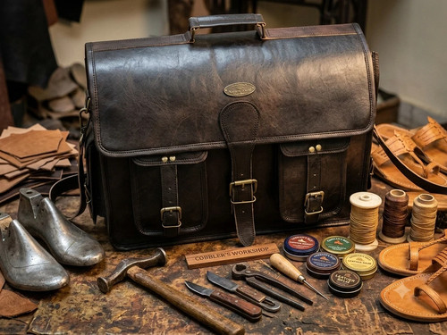 Men genuine goat - genuine, leather